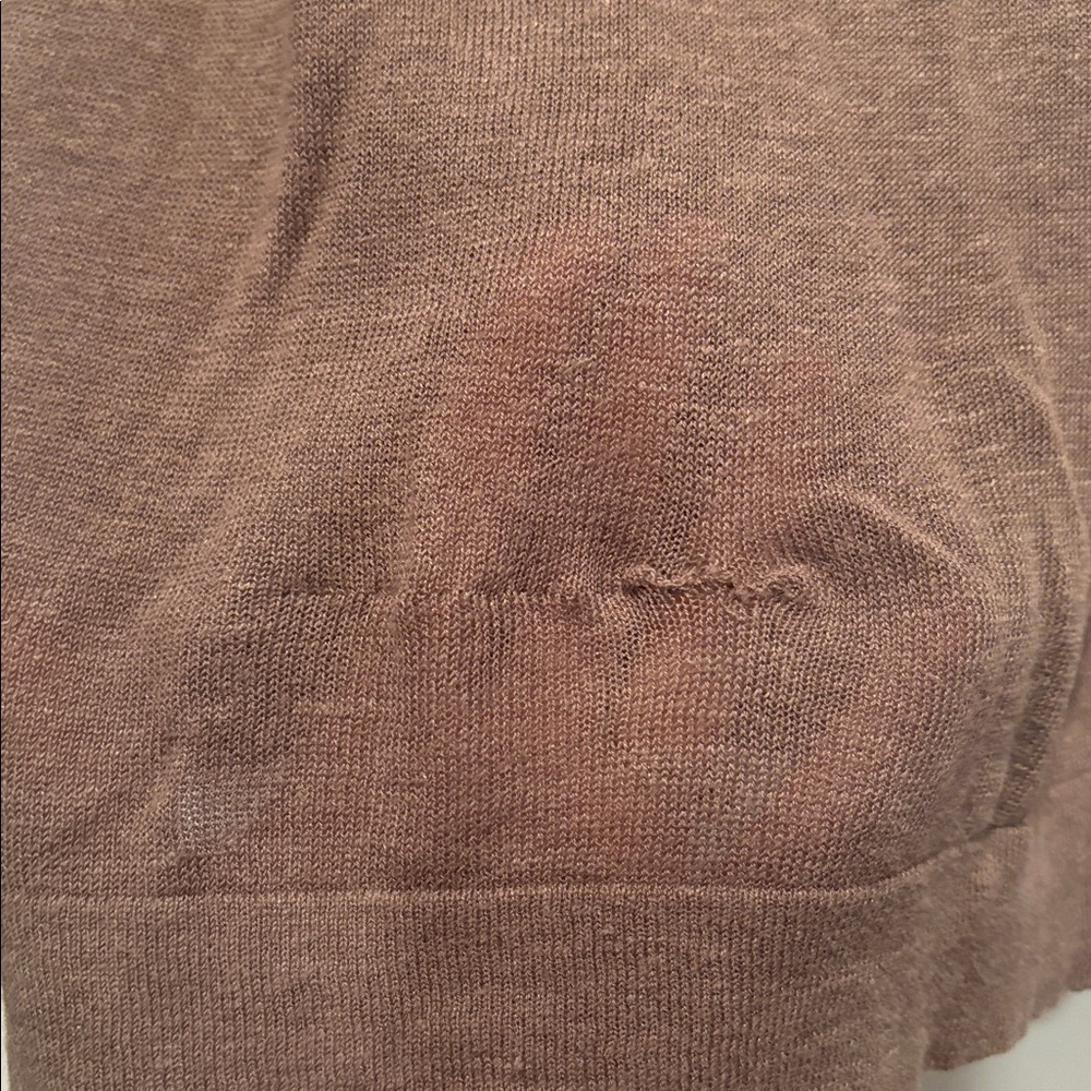 Banana republic factory brown ruffle short sleeve - Picture 7 of 8
